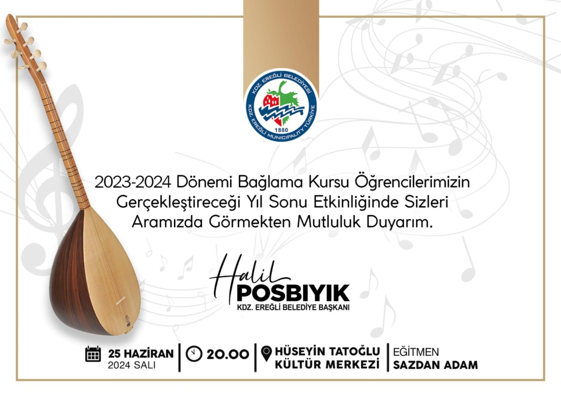 Bağlama Kursiyerlerinden Yıl Sonu Etkinliği