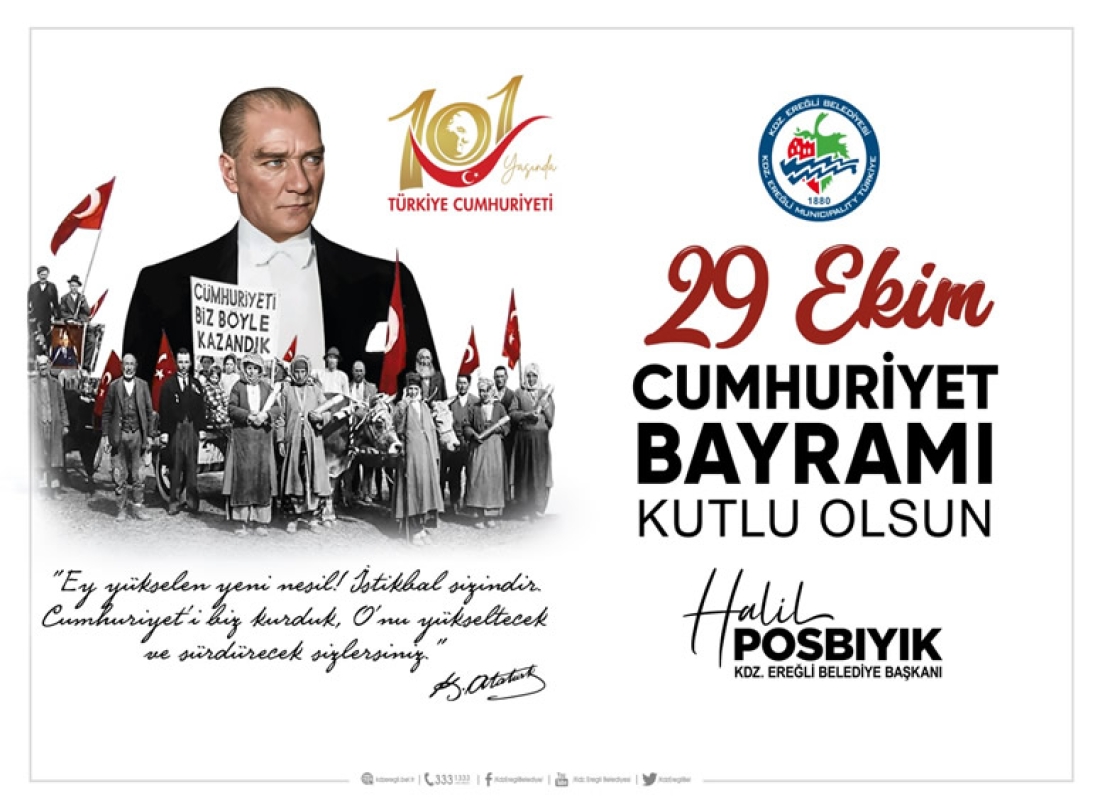 Başkan Posbıyık, Cumhuriyetin 101. Yılını Kutladı