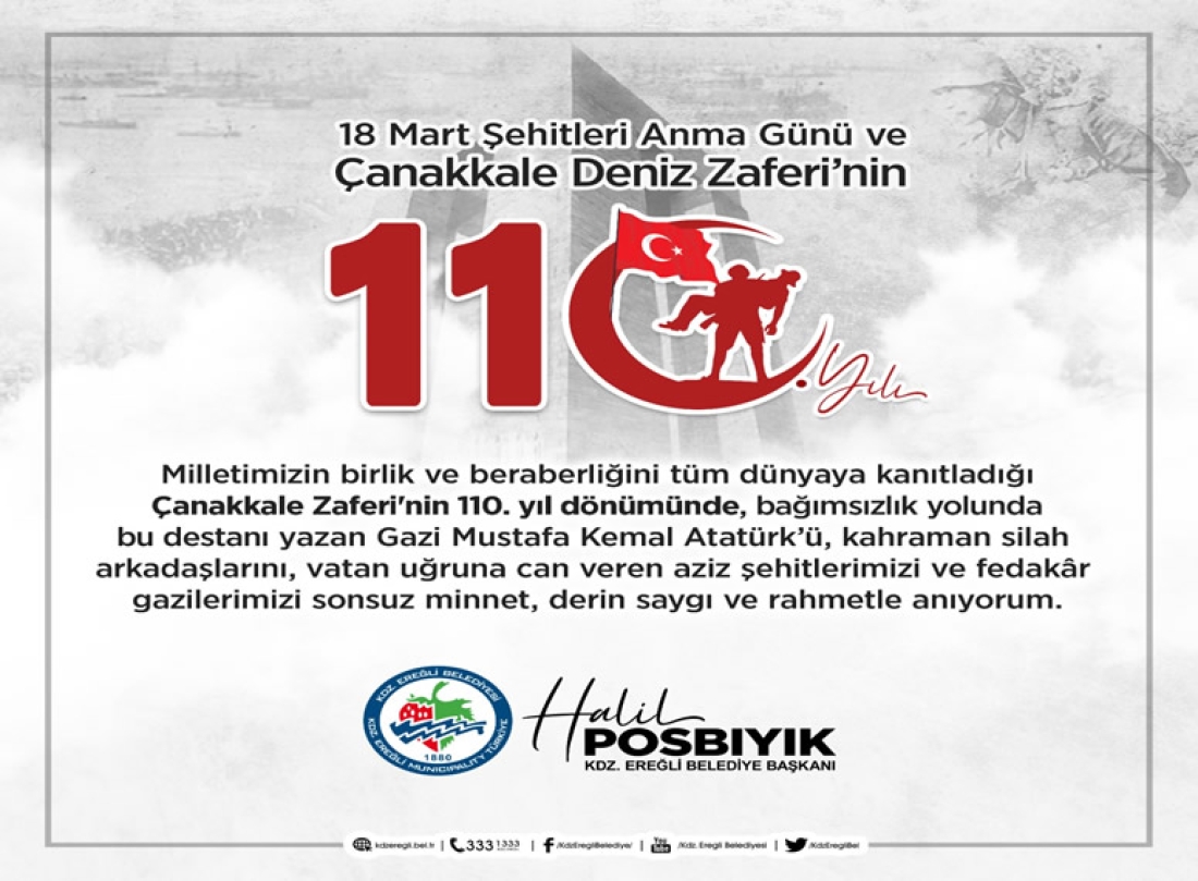 Başkan Posbıyık’tan 18 Mart Çanakkale Zaferi Mesajı