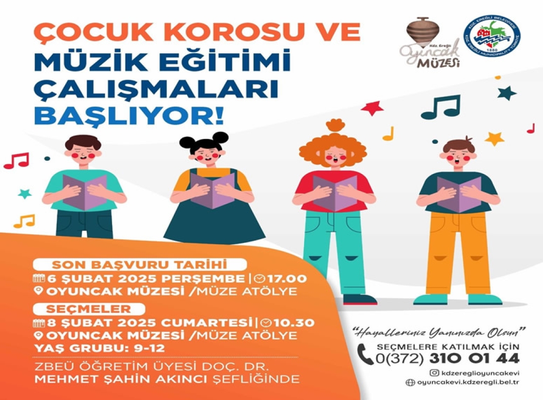 Çocuk Korosu Ve Müzik Eğitimi Çalışmaları Başlıyor