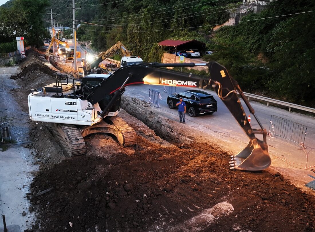 Kdz. Ereğli Belediyesi Kemer Bölgesinde Gece Gündüz Çalışıyor