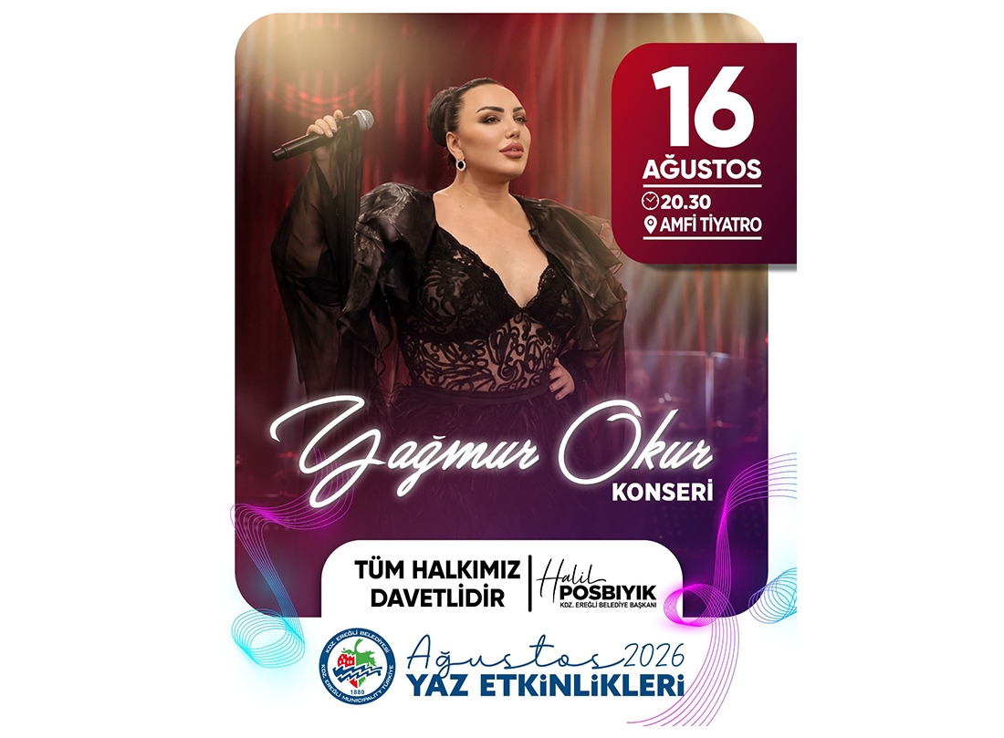 Yaz Etkinlikleri Yağmur Okur Konseri İle Devam Ediyor