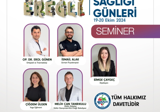 Kdz. Ereğli Belediyesi “Halk Sağlığı Günleri Etkinliği” Gerçekleştirecek.