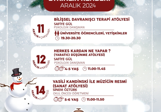 Kdz. Ereğli Belediyesi Oyuncak Müzesi Aralık Ayı Atölye Programı Açıklandı.