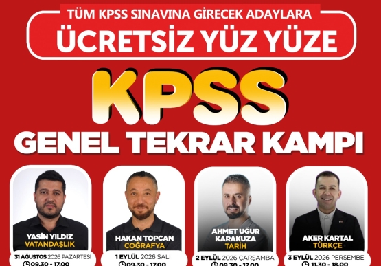 Kdz. Ereğli Belediyesi’nden Kpss Adaylarına Ücretsiz Genel Tekrar Kampı