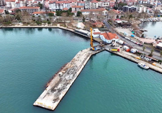 Bozhane Limanı’nda Güçlendirme Çalışmaları Devam Ediyor